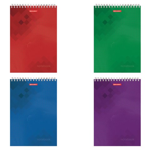 Блокнот БОЛЬШОЙ ФОРМАТ А4 200х290 мм, 80 л., гребень, картон, жесткая подложка, клетка, BRAUBERG, "Бизнес", 129804 129804