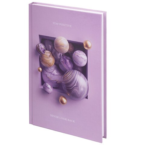 Блокнот А5 (134х206 мм), 80 л., твёрдый, клетка, STAFF, "Мрамор", 114415 114415