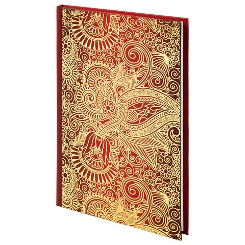 Блокнот А5 (135х206 мм), 80 л., твердый переплет, клетка, фольга, BRAUBERG, "Восточный узор", 126053 126053