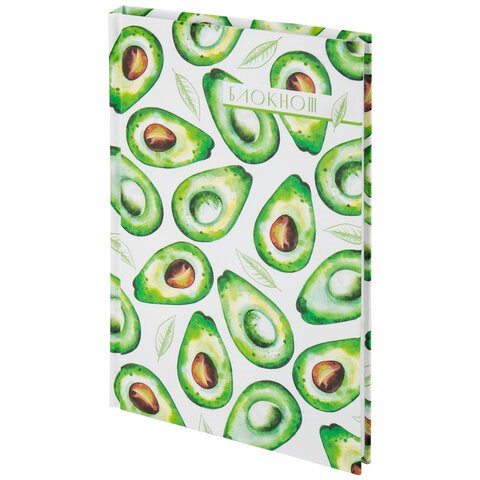 Блокнот А5 134х206 мм, 80 л., твердый, клетка, STAFF, "Авокадо", 111598 111598