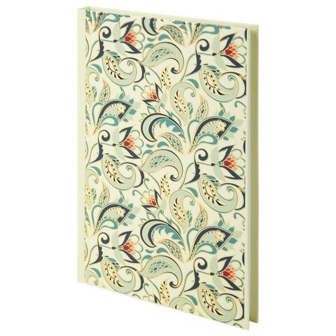 Блокнот А5 134х206 мм, 80 л., твердый, клетка, тиснение фольгой, BRAUBERG, "Узор", 126049 126049