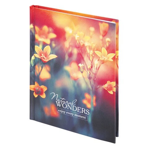 Блокнот МАЛЫЙ ФОРМАТ (110х147 мм), А6, 80 л., твёрдый, клетка, STAFF, "Цветы", 114438 114438