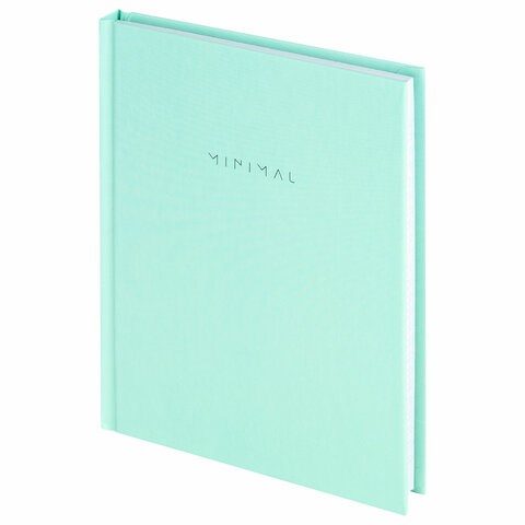 Блокнот МАЛЫЙ ФОРМАТ 110х147 мм, А6, 80 л., твердый, клетка, BRAUBERG "Minimal", мятный, 116451 116451