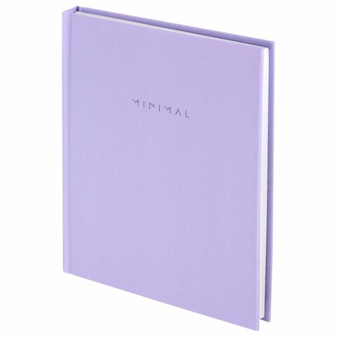 Блокнот МАЛЫЙ ФОРМАТ 110х147 мм, А6, 80 л., твердый, клетка, BRAUBERG "Minimal", сиреневый, 116448 116448