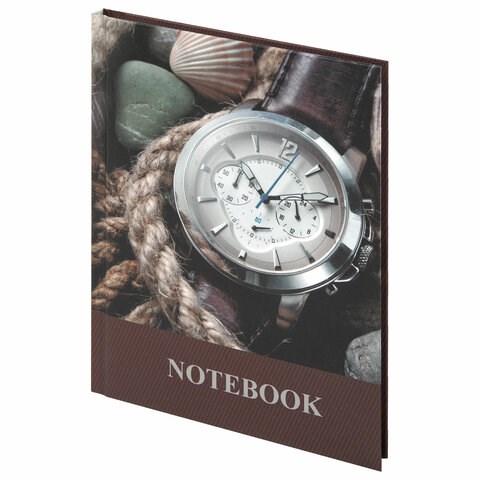 Блокнот МАЛЫЙ ФОРМАТ 110х147 мм, А6, 80 л., твердый, клетка, выборочный лак, BRAUBERG, "Время", 123242 123242