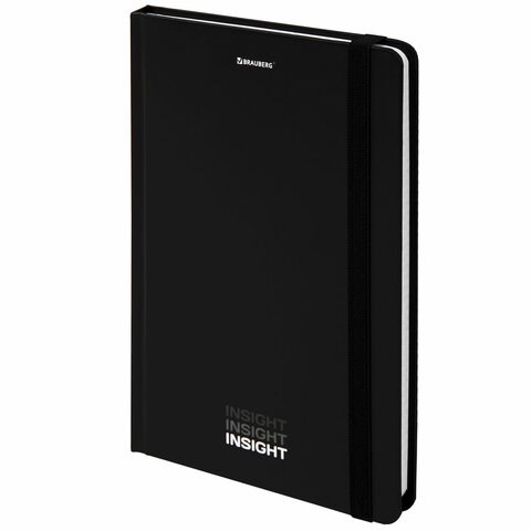 Блокнот с резинкой в клетку 96 л., А5 (145х203 мм), твердая обложка, BRAUBERG, "Insight", 113723 113723