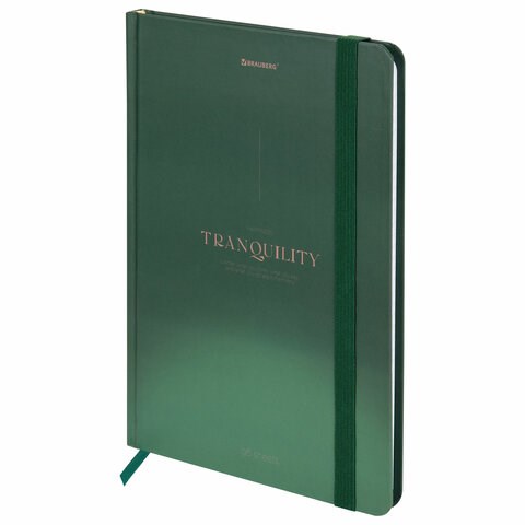 Блокнот с резинкой в клетку 96 л., А5 145х203 мм, твердая обложка, BRAUBERG, "Peaceful", 116326 116326