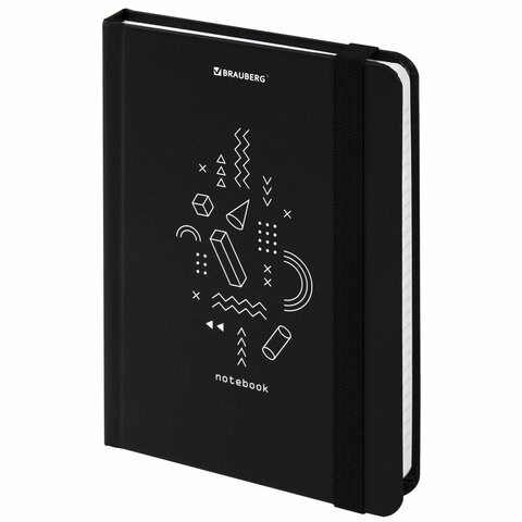 Блокнот с резинкой в клетку 96 л., МАЛЫЙ ФОРМАТ А6 (109х148 мм), твердая обложка, BRAUBERG, "Elements", 113736 113736