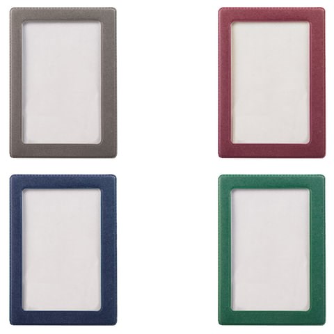 Обложка-карман для проездных документов, карт, пропусков, 105х75 мм, прозрачная, ПВХ, в цветной рамке, ассорти, ДПС, 2862 235884