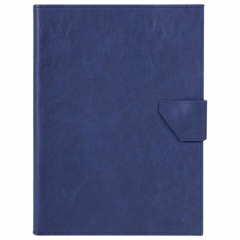 Папка-органайзер семейная для 4-х комплектов документов, формат А4, экокожа, синяя, BRAUBERG, 238206 238206