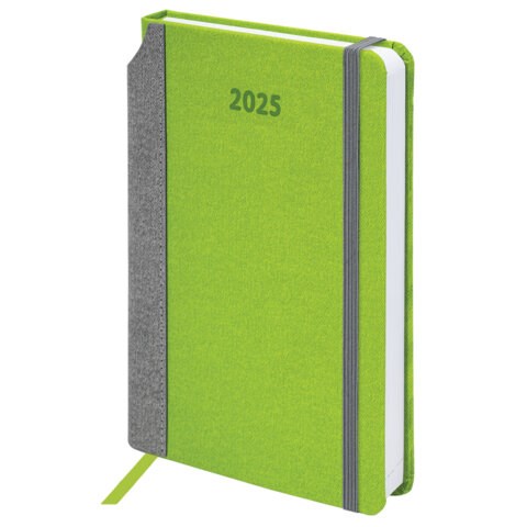 Ежедневник датированный 2025 А5 138x213 мм, BRAUBERG "Mosaic", под кожу, карман для ручки, резинка-фиксатор, 115834 115834