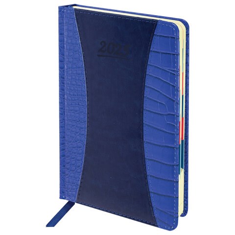 Ежедневник датированный 2025 А5 148х218 мм GALANT "Combi Contract", под кожу, темно-синий, 115711 115711