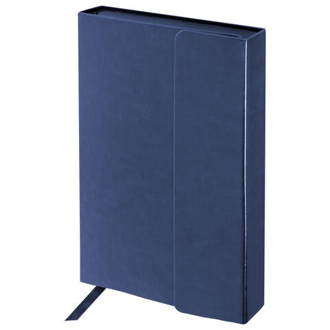 Ежедневник недатированный А5 (148х218 мм) GALANT "Magnetic", кожзам, магнитный клапан, 160 л., синий, 111879 111879