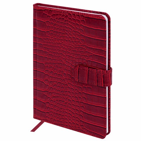 Еженедельник недатированный А5 145х215 мм, BRAUBERG "Party", под кожу, 64 л., красный, 114474 114474