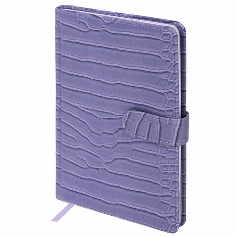 Еженедельник недатированный А5 145х215 мм, BRAUBERG "Party", под кожу, 64 л., сиреневый, 114475 114475