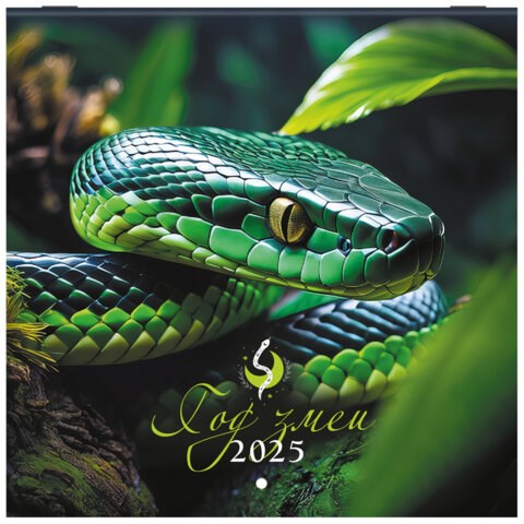 Календарь настенный перекидной на 2025 г., BRAUBERG, 12 листов, 22,5х22,5 см, МИНИ, "Символ года", 116183 116183