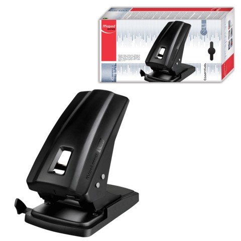 Дырокол MAPED (Франция) "Essentials", металлический, мощный, на 70 листов, черный, 406411 224923