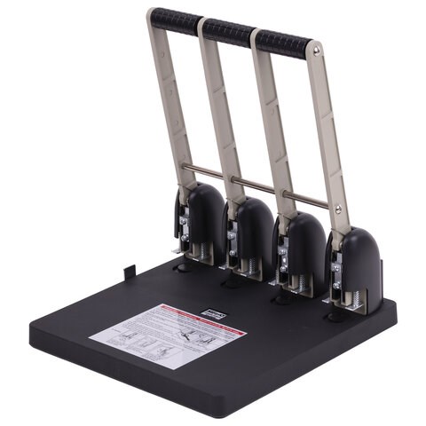 Дырокол на 4 отверстия МОЩНЫЙ KW-trio, до 150 листов, черный, 954, -954 225146