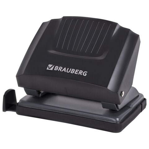 Дырокол BRAUBERG "SUPER", до 20 листов, черный, 272742 272742