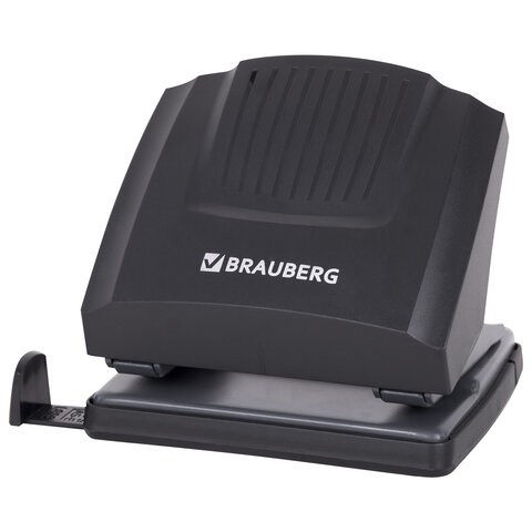 Дырокол BRAUBERG "SUPER", до 30 листов, черный, 272744 272744