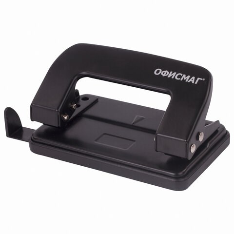Дырокол металлический ОФИСМАГ, до 10 листов, черный, 229692 229692