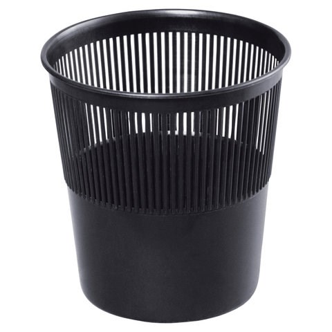 Корзина для бумаг BRAUBERG сетчатая, 9 л, черная, 237001 237001