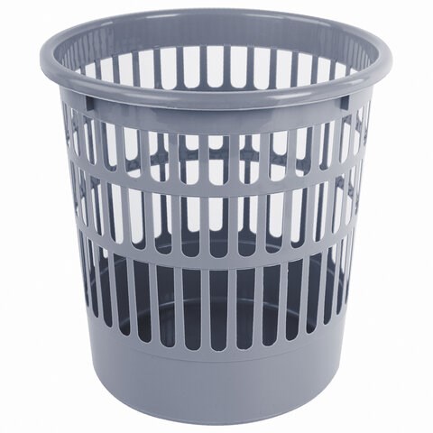 Корзина для бумаг STAFF "Basic" сетчатая, 9 л, серая, 237916 237916