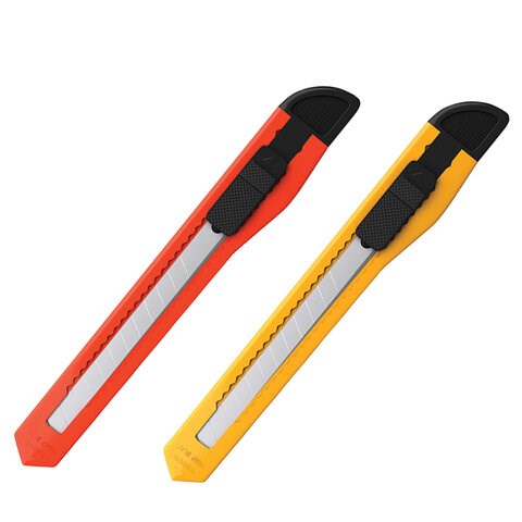 Нож канцелярский 9 мм ERICH KRAUSE "EasyCut", автофиксатор, корпус ассорти, подвес, 19146 238729