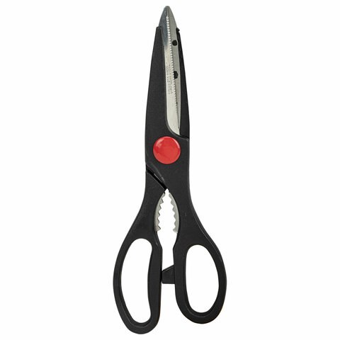 Ножницы кухонные DASWERK, 210 мм, с орехоколом, зазубренные, 608905 608905