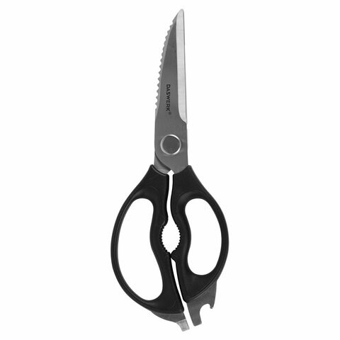 Ножницы кухонные DASWERK, 230 мм, разборные, с открывашками, зазубренные, 608906 608906