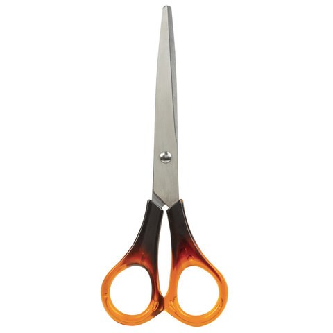 Ножницы STAFF Basic 200 мм, ручки под янтарь, ПВХ чехол с европодвесом, 236938 236938