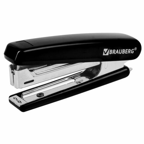 Степлер №10 BRAUBERG "Classic", до 12 листов, с антистеплером, черный, 222545 222545