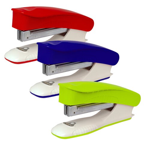 Степлер №10 BRAUBERG "METROPOLIS", до 20 листов, с антистеплером, ассорти, 228751 228751