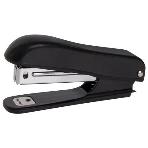 Степлер №10 STAFF "Profit", до 12 листов, с антистеплером, черный, 228737 228737