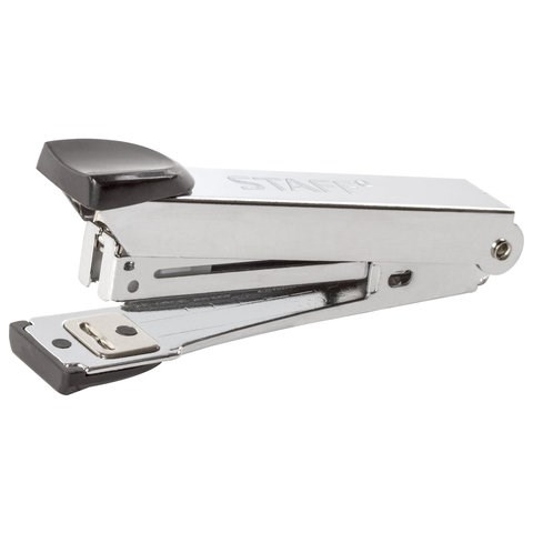 Степлер №10 металлический STAFF "Manager", до 18 листов, с антистеплером, черный, 226844 226844