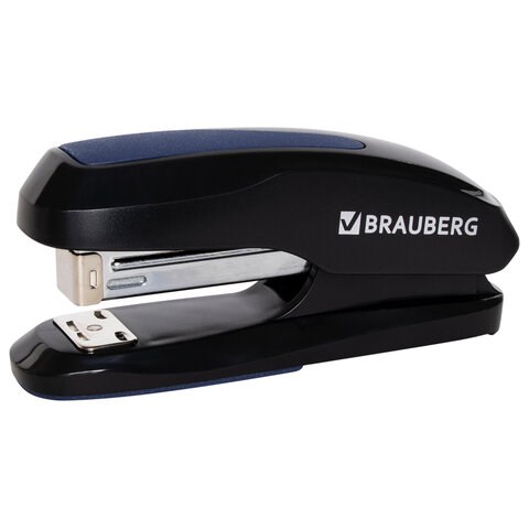 Степлер №24/6, 26/6 BRAUBERG "Extra", до 30 листов, черно-синий, 229084 229084