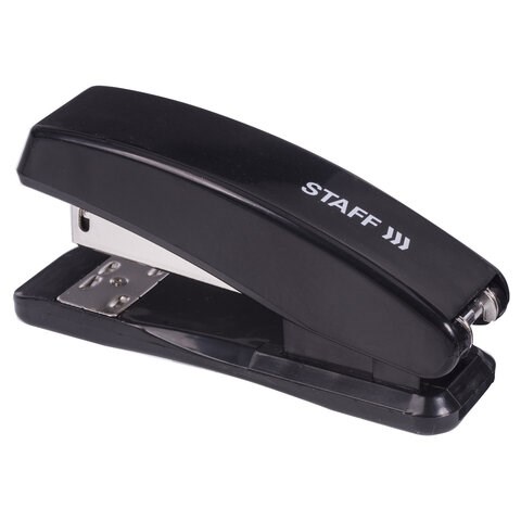 Степлер №24/6, 26/6 STAFF "Basic", до 20 листов, черный, 224626 224626