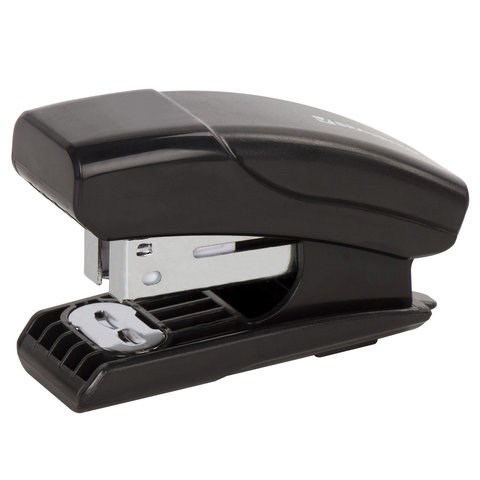 Степлер №24/6, 26/6 МИНИ BRAUBERG "Black Jack", до 18 листов, антистеплер, черный, 227762 227762