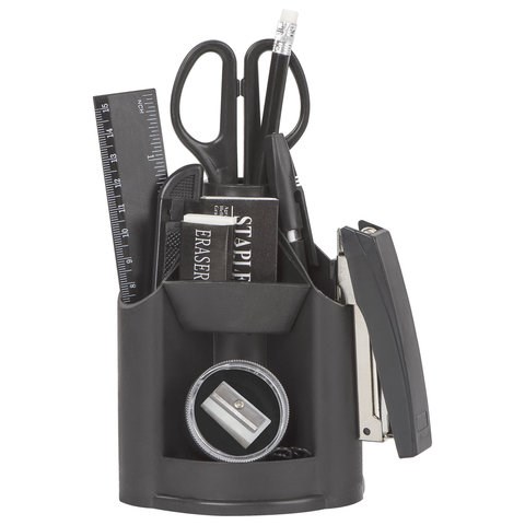 Канцелярский набор STAFF "Минидеск", 11 предметов, вращающаяся конструкция, 230742 230742