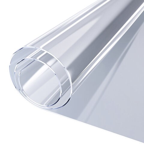 Коврик-подкладка, скатерть ПВХ прозрачная, гибкое/мягкое стекло, 120х60 см, 0,5 мм, DASWERK, 607875 607875