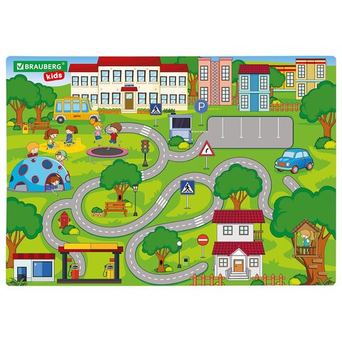 Настольное покрытие BRAUBERG KIDS, А3+, пластик, 46x33 см, "Лабиринт", 273620 273620