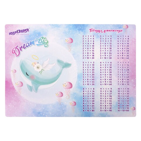 Настольное покрытие ЮНЛАНДИЯ, А3+, пластик, 46x33 см, "Whale", 270396 270396