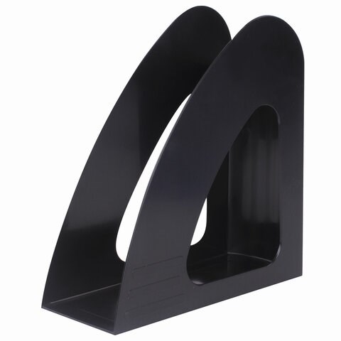 Лоток вертикальный для бумаг BRAUBERG "Delta", 240х90х240 мм, черный, 237239 237239