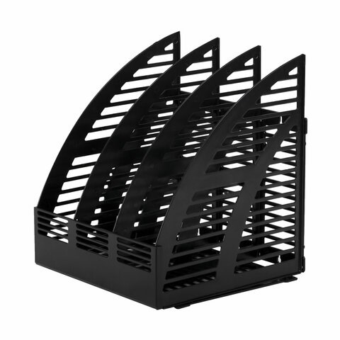 Лоток вертикальный для бумаг STAFF Basic, 245х240х285 мм, 3 отделения, сетчатый сборный, 237945 237945