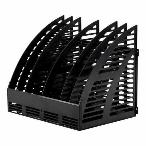 Лоток вертикальный для бумаг STAFF Basic, 245х320х285 мм, 6 отделений, сетчатый сборный, 237946 237946