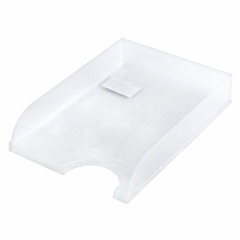 Лоток горизонтальный для бумаг BRAUBERG "Standard", 350х253х65 мм, прозрачный, 238349 238349