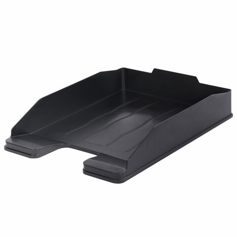 Лоток горизонтальный для бумаг BRAUBERG ECONOMY, 340х255х60 мм, черный, 238106 238106