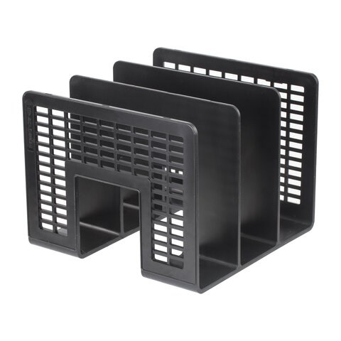 Лоток-сортер для бумаг BRAUBERG "Radikal", 3 отделения, 207х212х165 мм, сетчатый, черный, 235364 235364