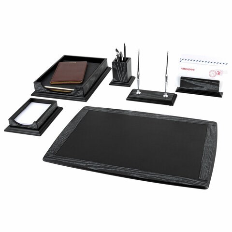 Набор настольный GALANT "Black Hawk" из дерева, 6 предметов, цвет "чёрный дуб", 238167 238167