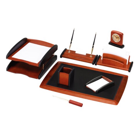 Набор настольный GALANT "Cayman" из дерева, 8 предметов, цвет "палисандр/чёрный", 238160 238160